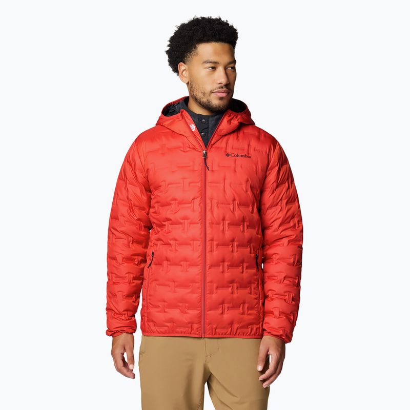 Pánska páperová bunda Columbia Delta Ridge II Down Hooded sail red