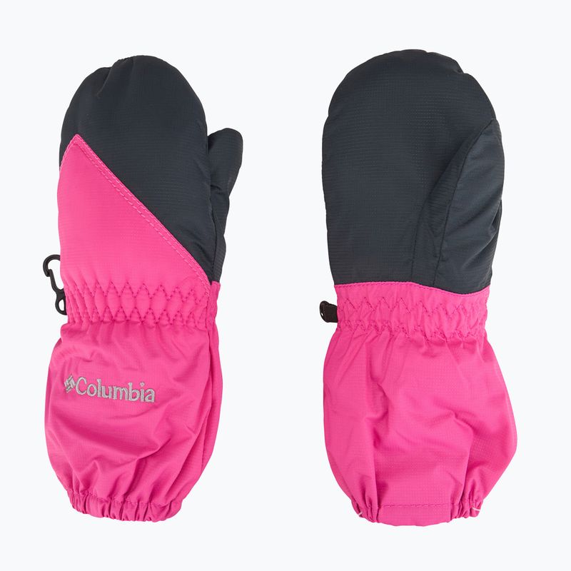 Detské lyžiarske rukavice Columbia Chippewa II Long pink ice/black