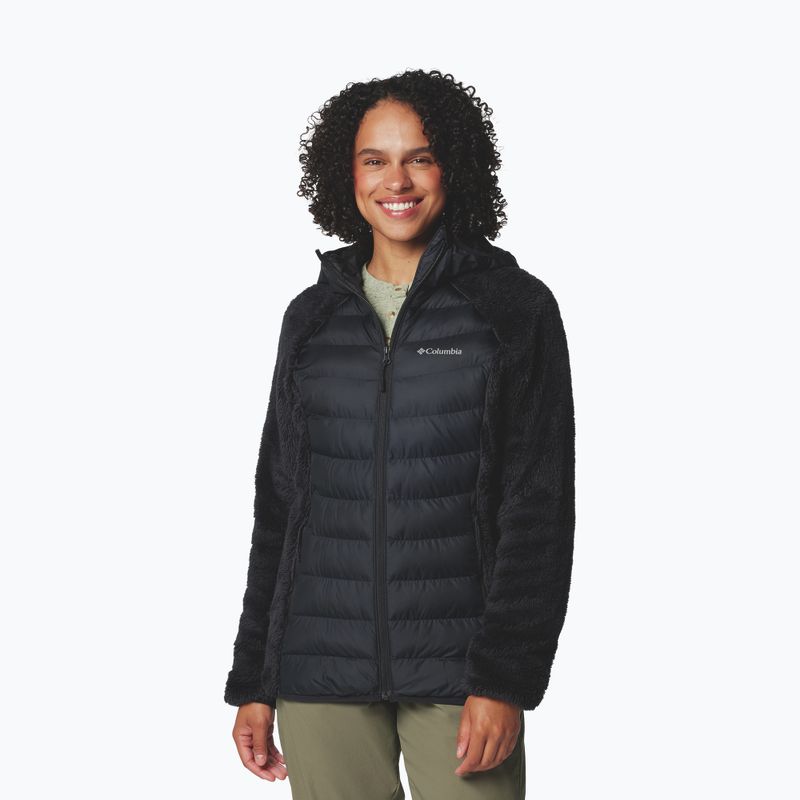 Dámska hybridná bunda Columbia Powder Lite II Sherpa Hybrid čierna