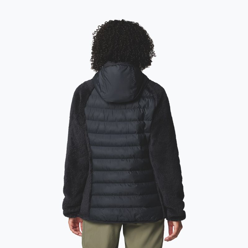 Dámska hybridná bunda Columbia Powder Lite II Sherpa Hybrid čierna 3