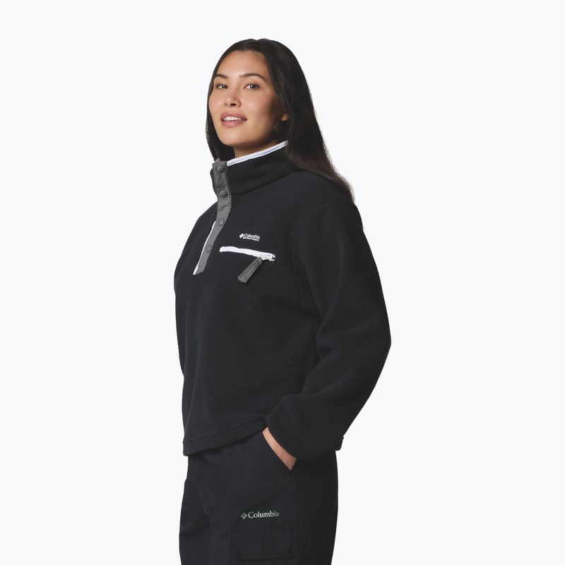 Dámska fleecová mikina Columbia Helvetia II Cropped Half Snap Fleece black 4