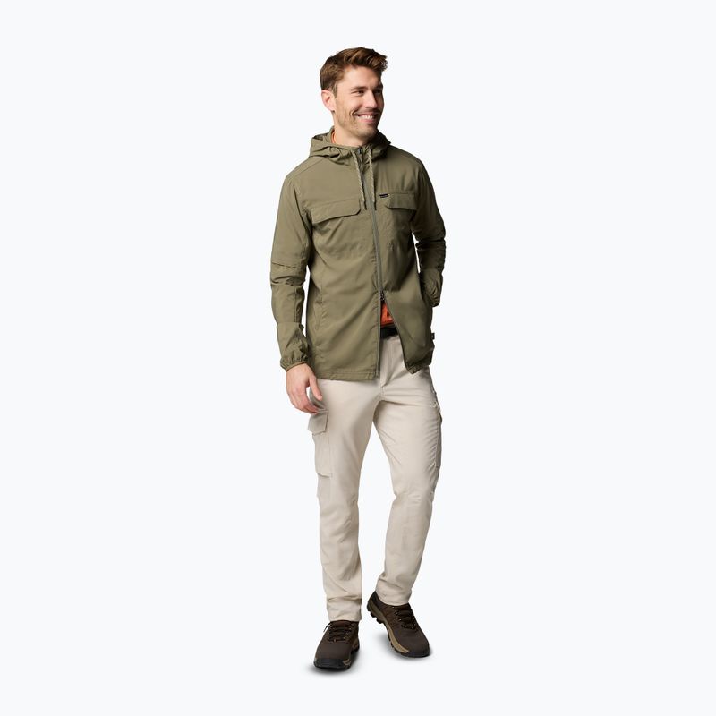 Pánska trekingová mikina Columbia Skien Valley Hooded stone green 2