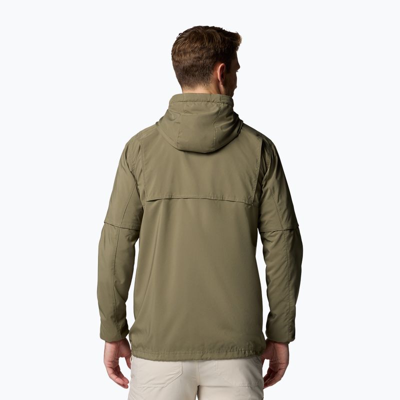 Pánska trekingová mikina Columbia Skien Valley Hooded stone green 3