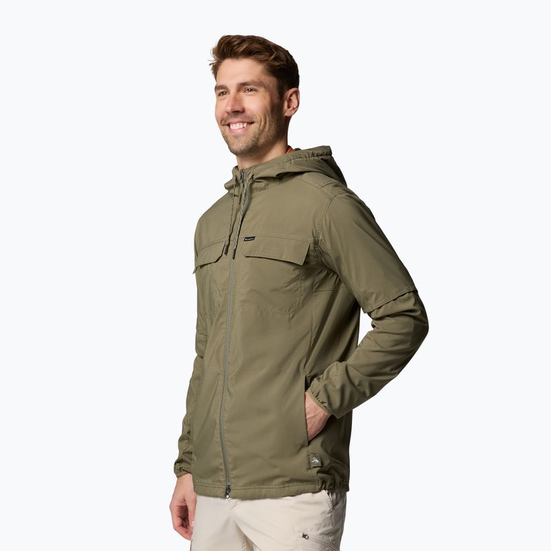 Pánska trekingová mikina Columbia Skien Valley Hooded stone green 4