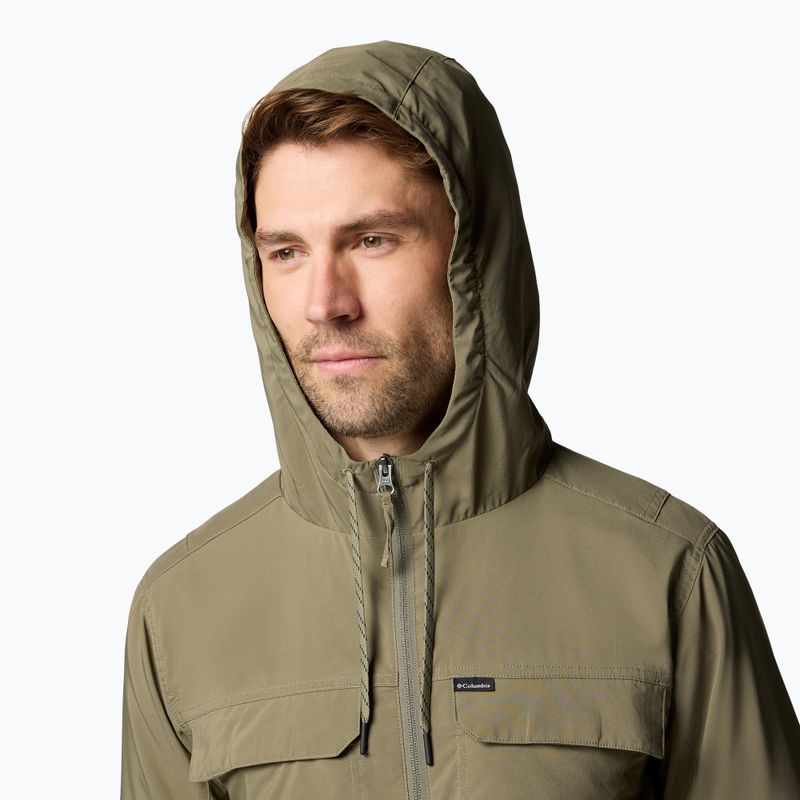 Pánska trekingová mikina Columbia Skien Valley Hooded stone green 5