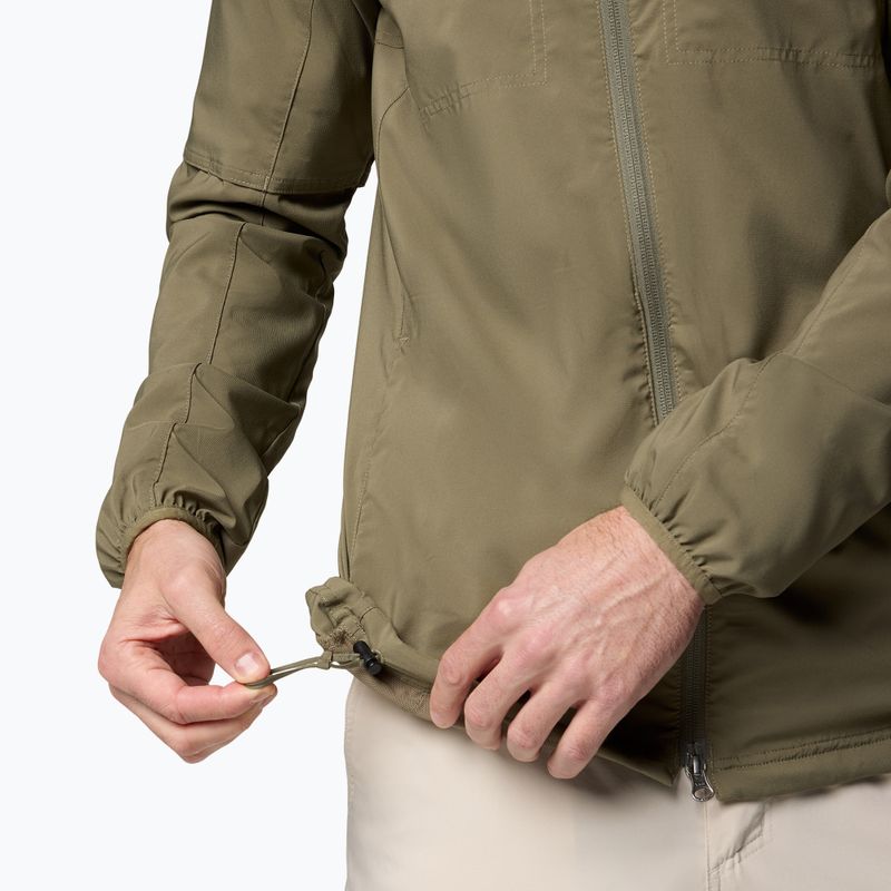 Pánska trekingová mikina Columbia Skien Valley Hooded stone green 9