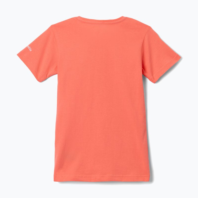 Detské trekingové tričko Columbia Mission Lake Graphic hot coral/foxy swirl 2