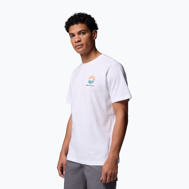 Pánske tričko Columbia Kettle River Outdoor Tee white/circular linescape 4