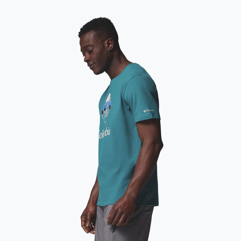 Pánske tričko Columbia Rapid Ridge Graphic river blue/heavenly 4