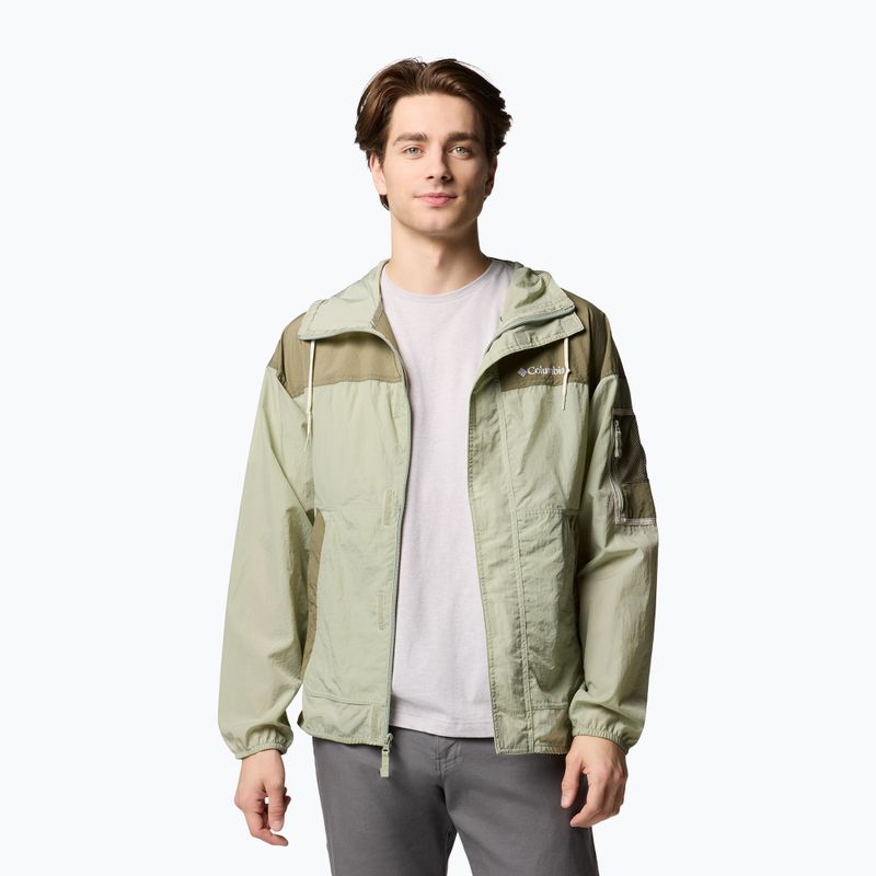 Pánska vetrovka Columbia Challenger II Windbreaker safari/stone green 4