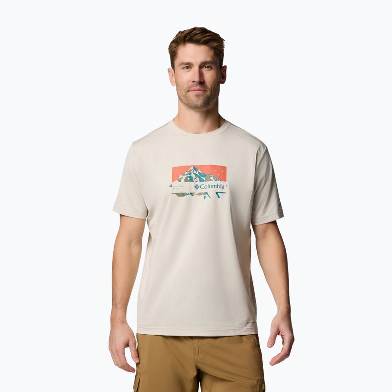 Pánske tričko Columbia Ice Lake II SS Tee dark stone/peak direction