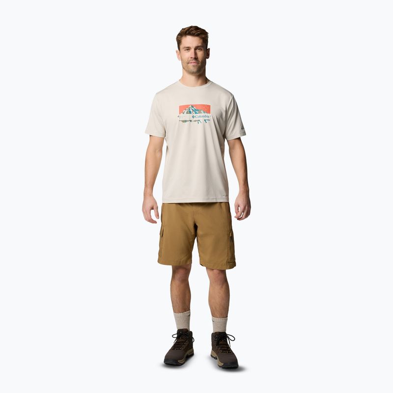 Pánske tričko Columbia Ice Lake II SS Tee dark stone/peak direction 2