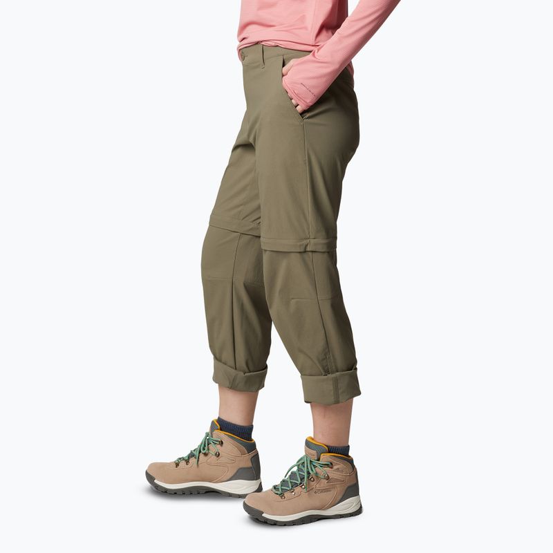 Dámske trekingové nohavice Columbia Leslie Falls Convertible stone green 3