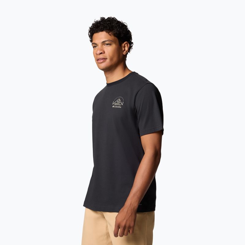 Pánske tričko Columbia Tunnel Valley Graphic Tee black/naturally inclined 4