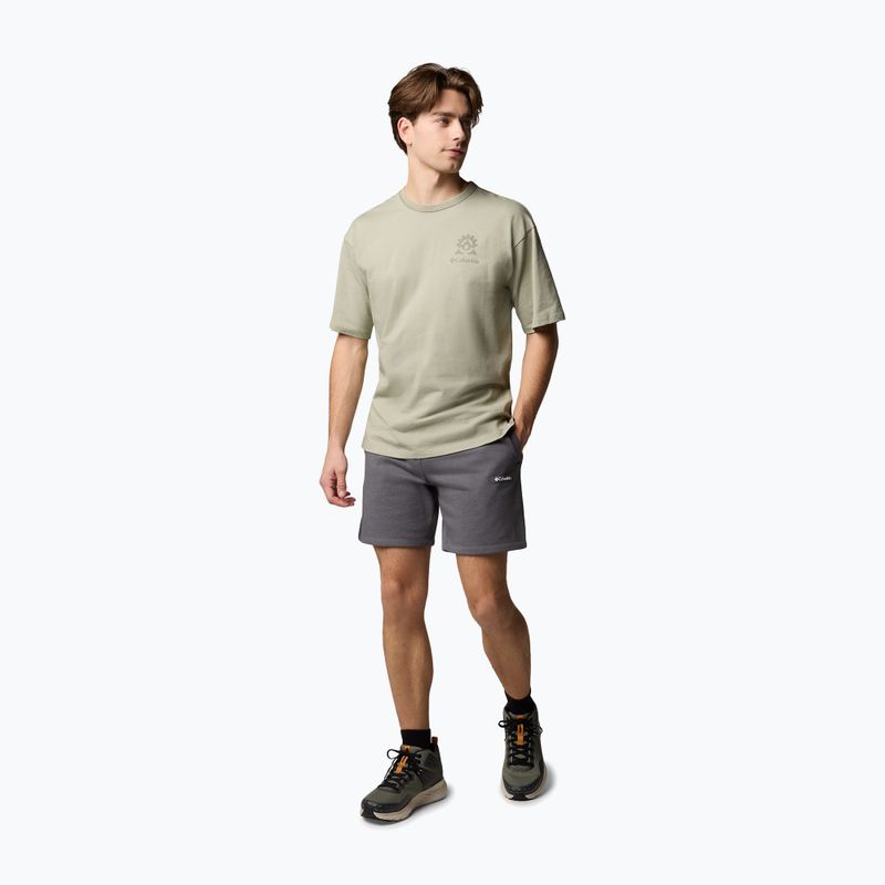 Pánske trekingové šortky Columbia Meridian Creek city grey/heather 2