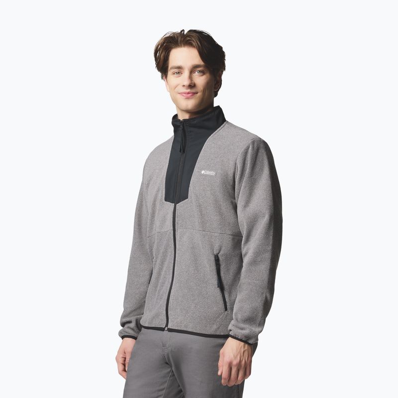 Pánska fleecová bunda Columbia Sequoia Grove FZ Fleece city grey heather/black 4