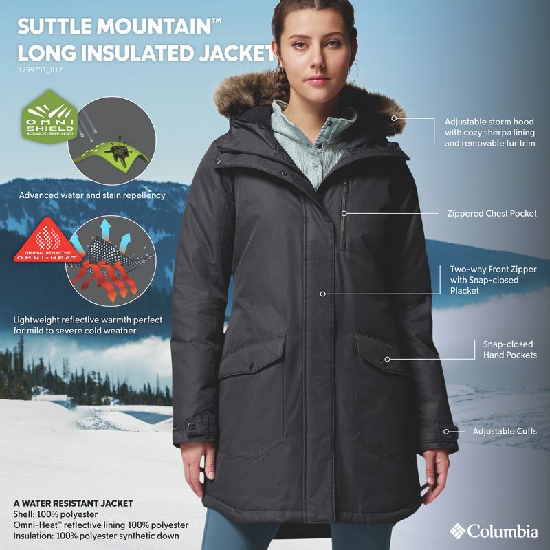 Dámsky zateplený kabát Columbia Suttle Mountain Long Insulated black 11
