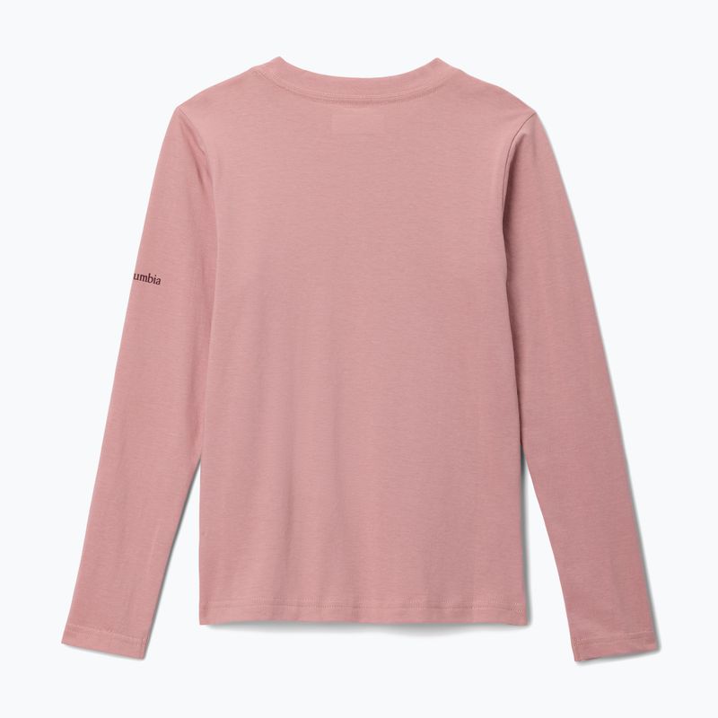Detské trekingové tričko longsleeve Columbia Hazeldel Hill Graphic Tee eraser pink/barely printed 2