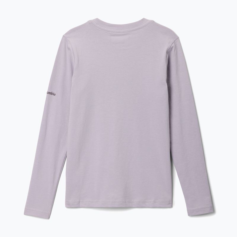 Detské trekingové tričko longsleeve Columbia Hazeldel Hill Graphic Tee lavender pearl/barely printed 2
