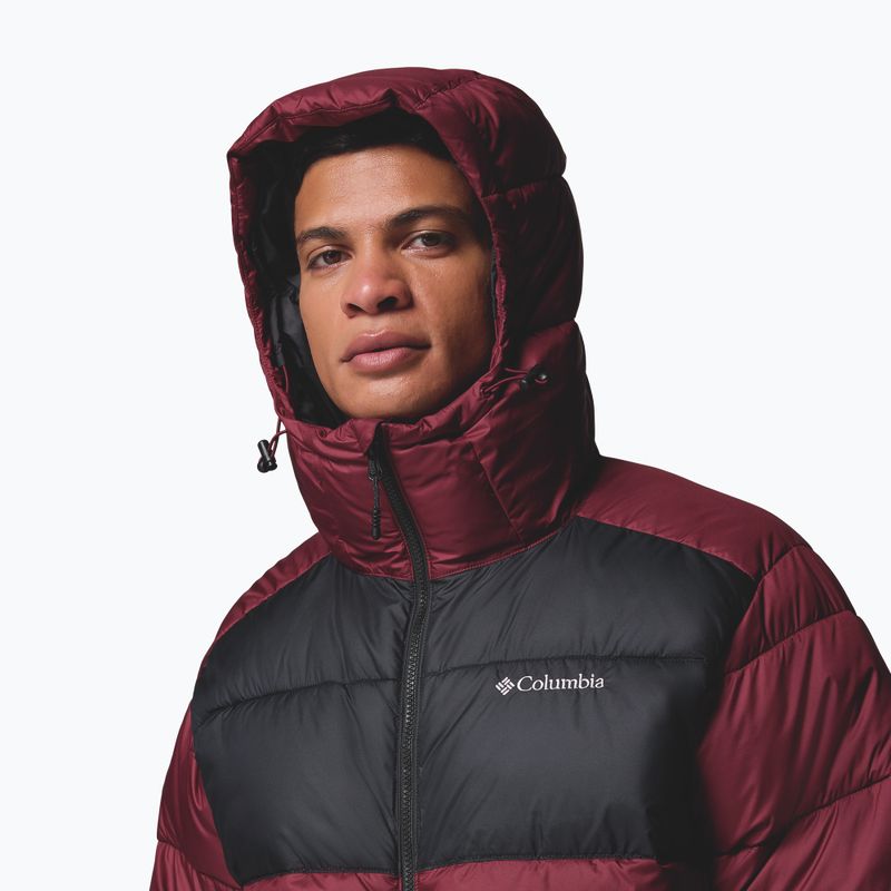 Pánska zateplená bunda Columbia Pike Lake II Hooded rich wine/black 6