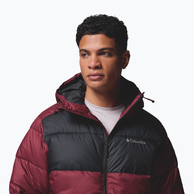 Pánska zateplená bunda Columbia Pike Lake II Hooded rich wine/black 7