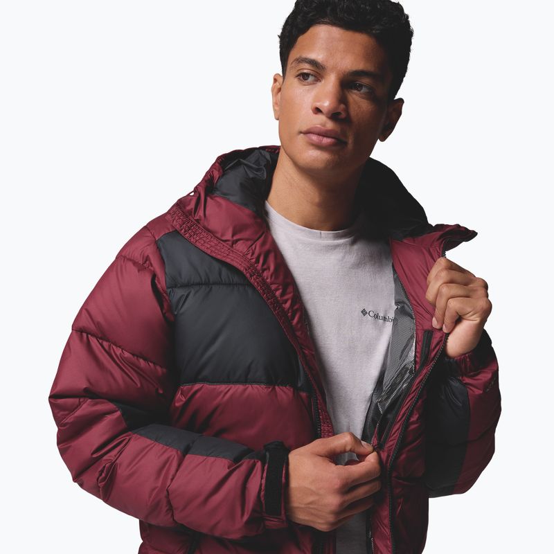 Pánska zateplená bunda Columbia Pike Lake II Hooded rich wine/black 8