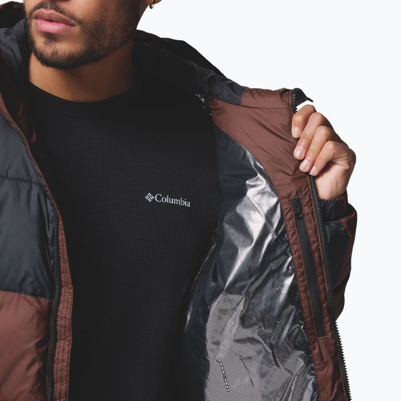 Pánska zateplená bunda Columbia Pike Lake II Hooded tobacco/black 10