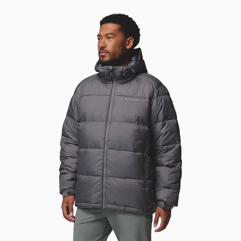 Pánska zateplená bunda Columbia Pike Lake II Hooded city grey 5