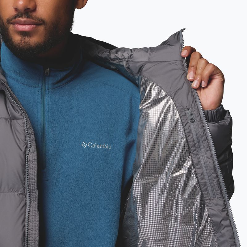 Pánska zateplená bunda Columbia Pike Lake II Hooded city grey 8