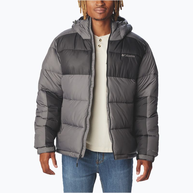 Pánska zateplená bunda Columbia Pike Lake II Hooded city grey