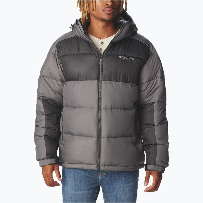 Pánska zateplená bunda Columbia Pike Lake II Hooded city grey 3