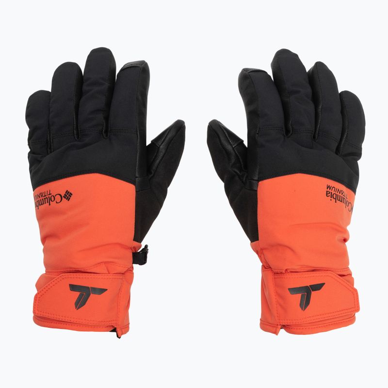 Pánske trekkingové rukavice Columbia PowBound zing/black 2