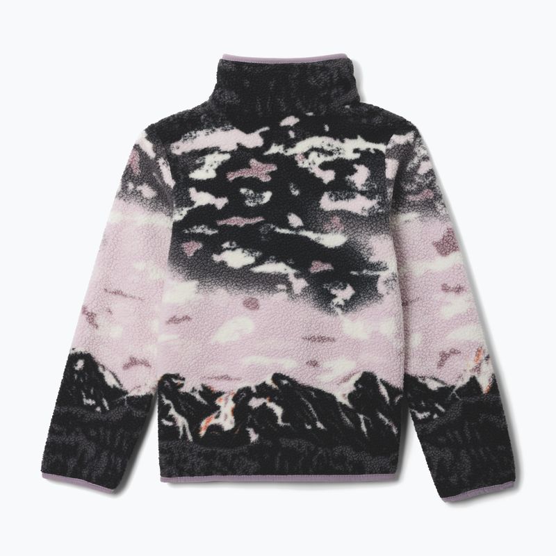 Detská fleecová mikina Columbia Helvetia II Printed Half Snap Fleece shale purple sisters/lavender pearl 2