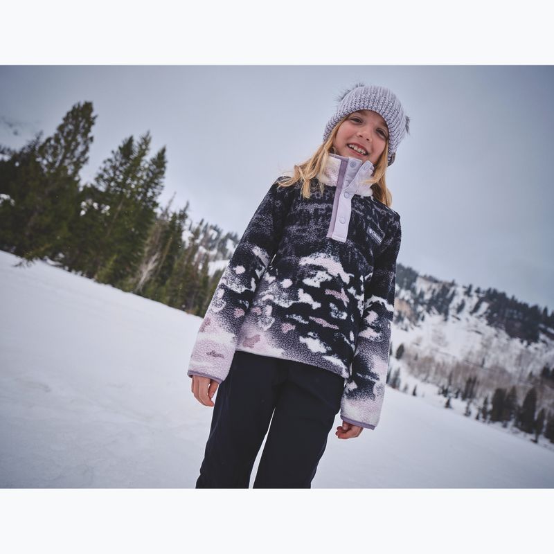 Detská fleecová mikina Columbia Helvetia II Printed Half Snap Fleece shale purple sisters/lavender pearl 4