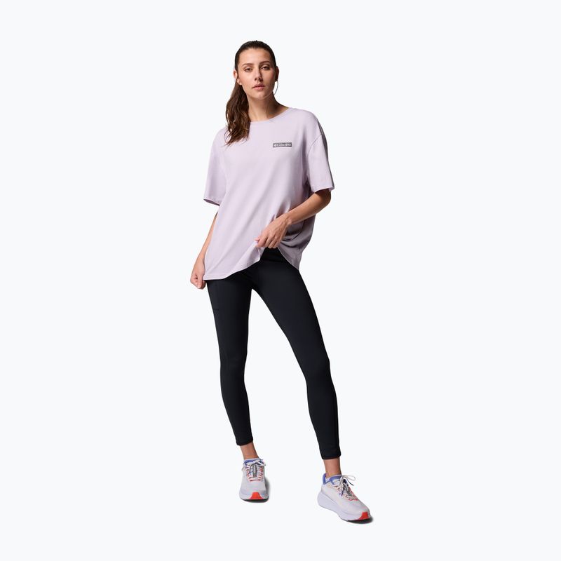 Dámske turistické tričko Columbia Rolling Bend Graphic Oversized Tee lavender pearl/mountainview 2