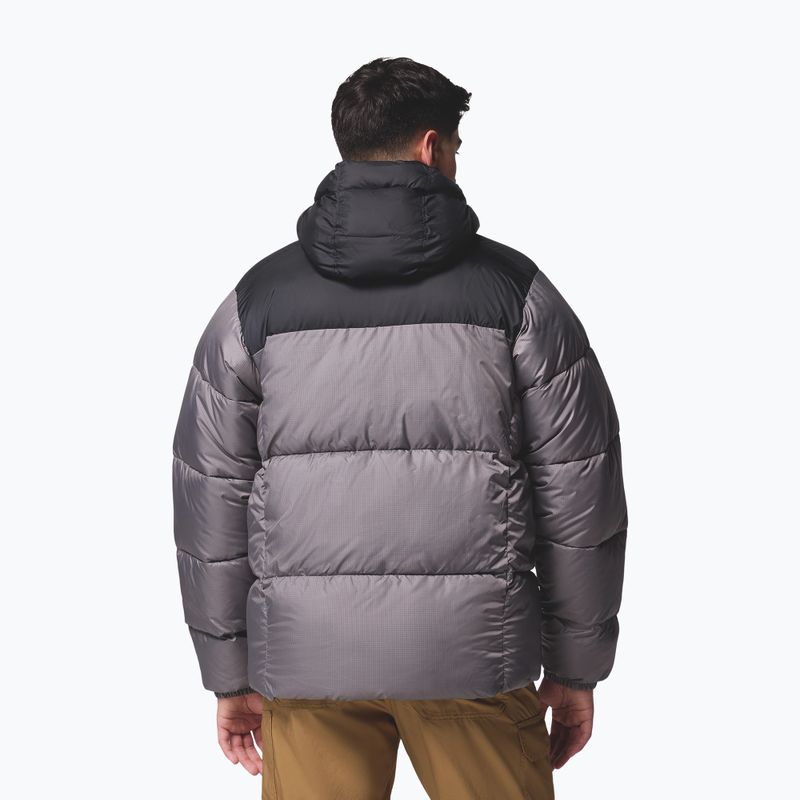Pánska zateplená bunda Columbia Puffect II Hooded city grey/black 3