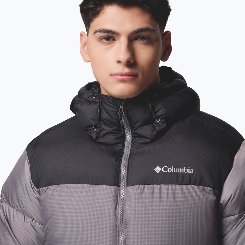 Pánska zateplená bunda Columbia Puffect II Hooded city grey/black 8
