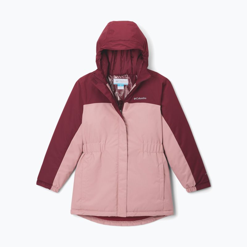 Detská lyžiarska bunda Columbia Hikebound II Long Insulated eraser pink/rich wine