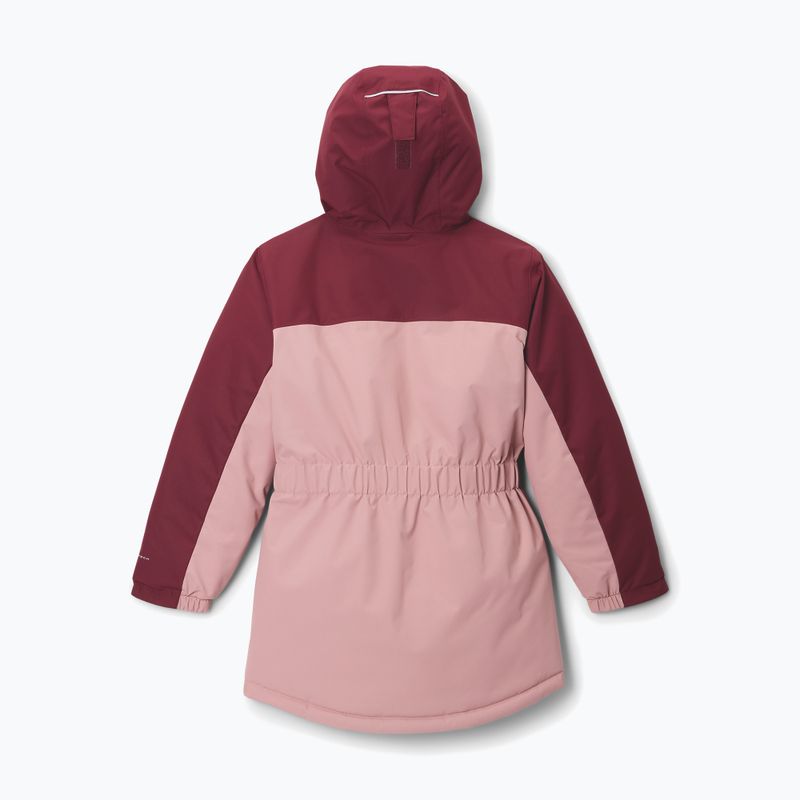 Detská lyžiarska bunda Columbia Hikebound II Long Insulated eraser pink/rich wine 2