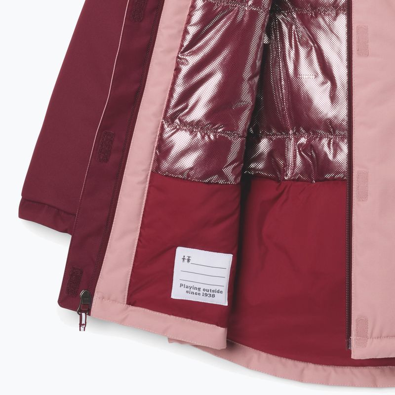 Detská lyžiarska bunda Columbia Hikebound II Long Insulated eraser pink/rich wine 3