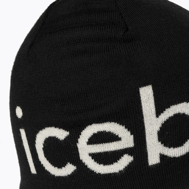 Icebreaker Merino zimná čiapka black/ecru hthr 4