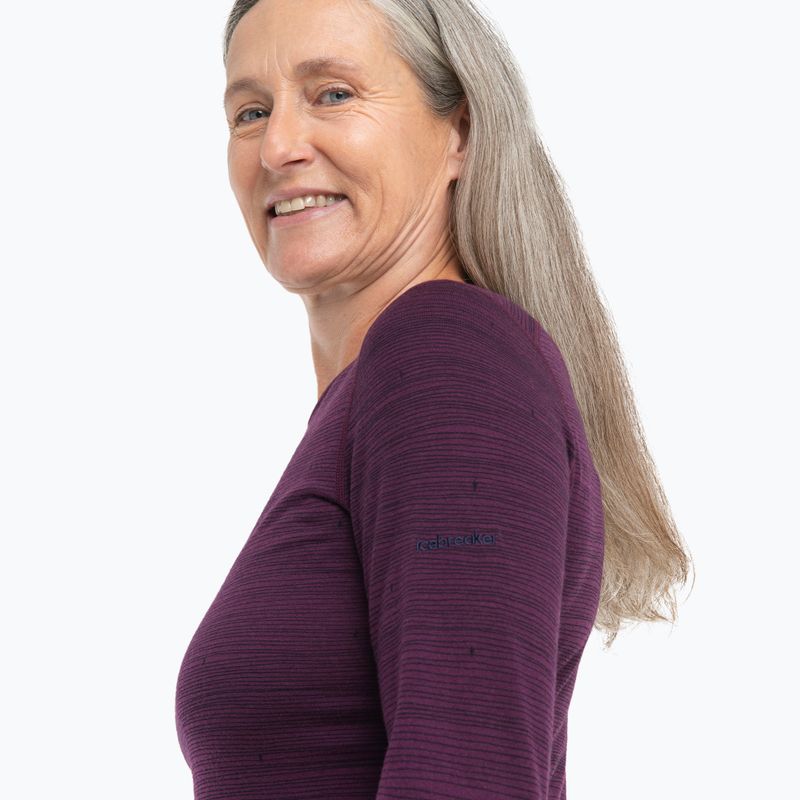 Dámska termo mikina icebreaker 200 Oasis Crewe Ski Tracks nightshad/midnightnav/aop 3