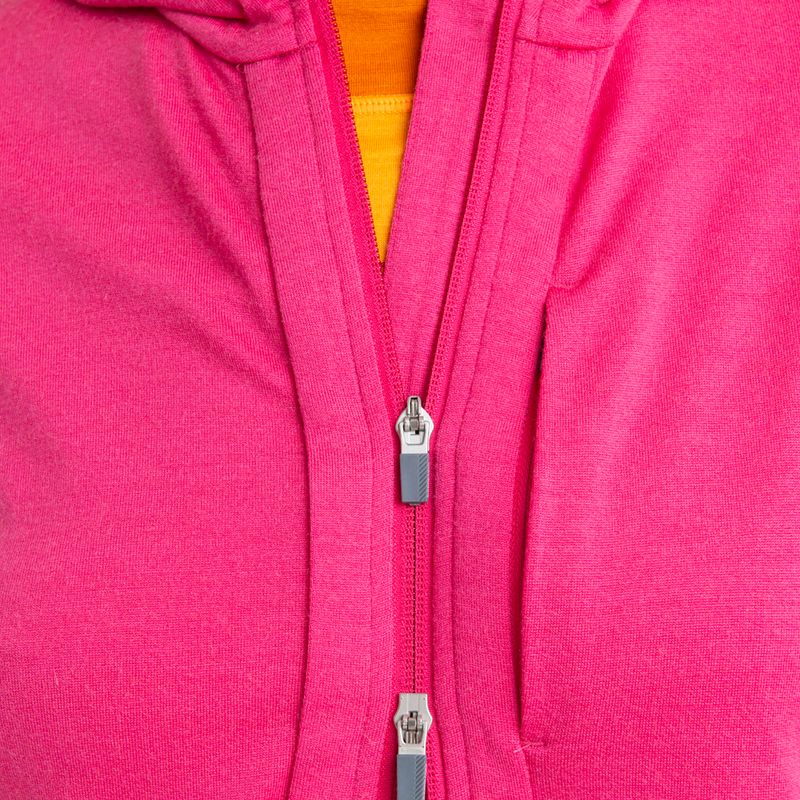 Icebreaker dámska trekingová bunda Quantum III Zip Hood tempo/electron pink/cb 5