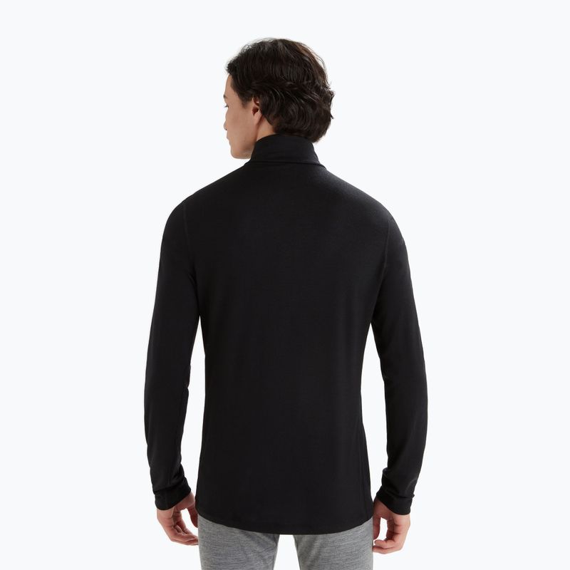 Pánske termoaktívne tričko longsleeve icebreaker Merino 200 Oasis Half Zip black 3