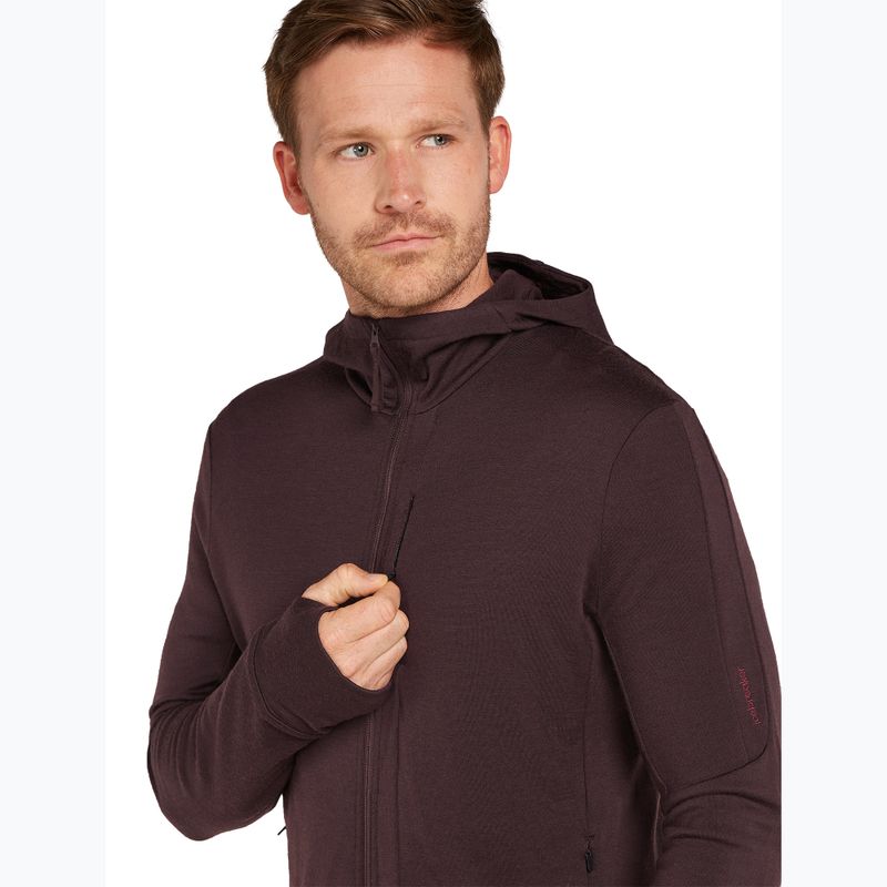 Pánska mikina Icebreaker Merino 260 Quantum IV Zip Hoodie bittersweet 5