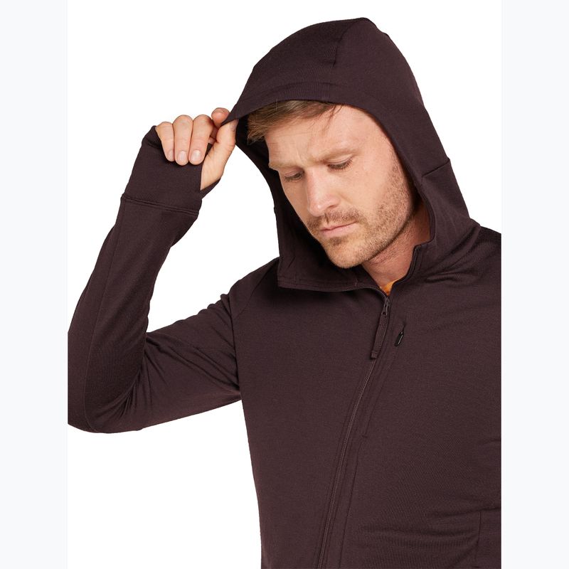 Pánska mikina Icebreaker Merino 260 Quantum IV Zip Hoodie bittersweet 6