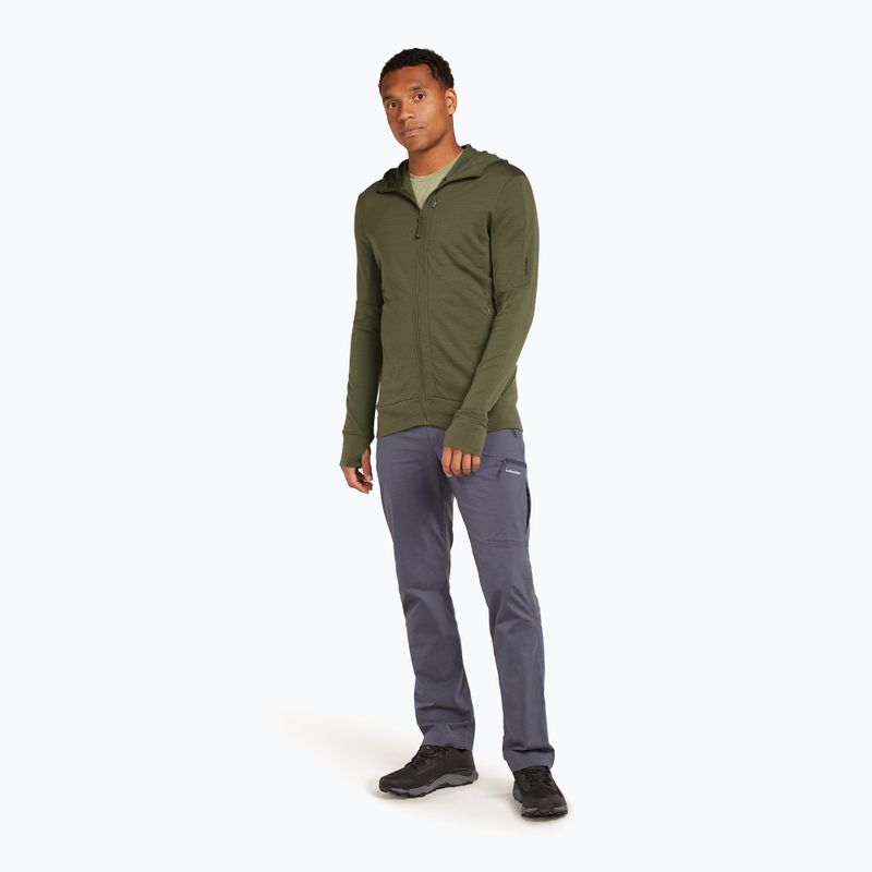 Pánska mikina Icebreaker Merino 260 Quantum IV Zip Hoodie loden 2