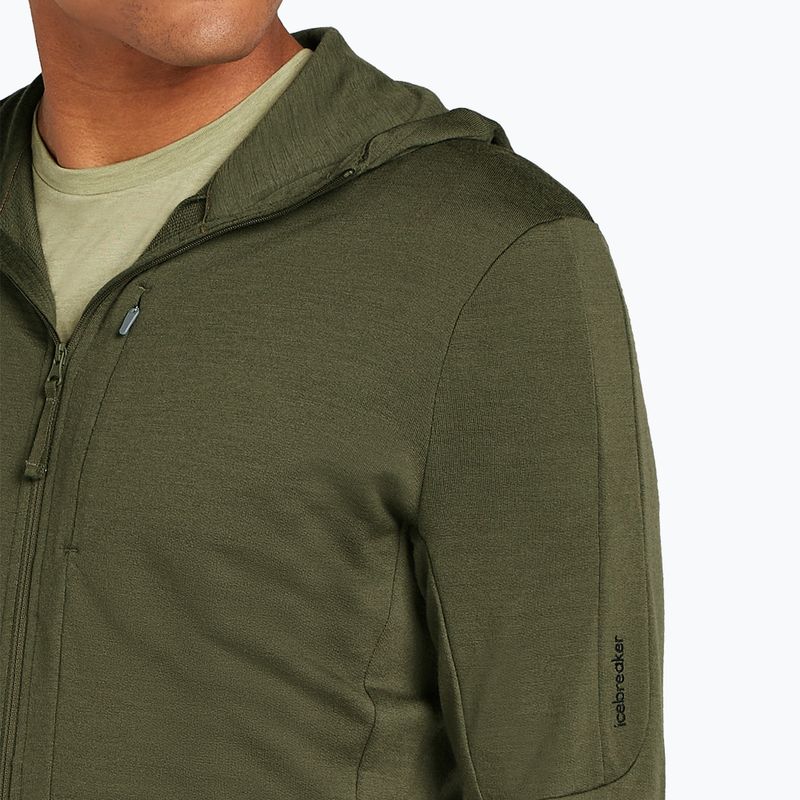 Pánska mikina Icebreaker Merino 260 Quantum IV Zip Hoodie loden 6