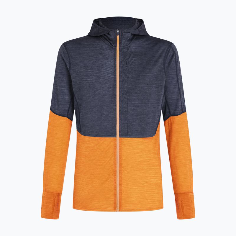 Pánska trekingová mikina Icebreaker Merino 200 Realfleece Descender Zip Hoodie graphite/ray 13