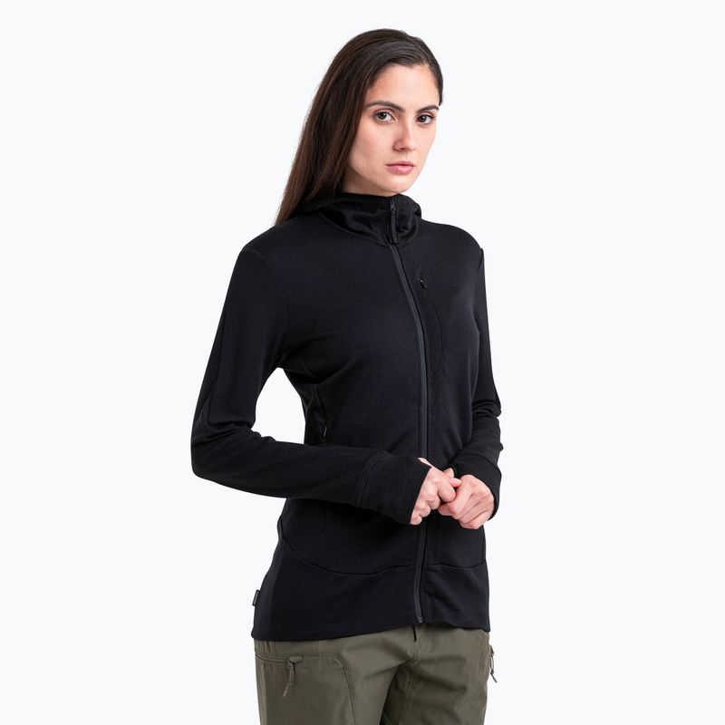 Dámska trekingová mikina Icebreaker Merino 260 Quantum IV Zip Hoodie black 4